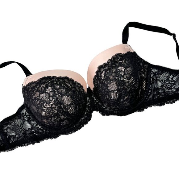 NWOT Victoria’s Secret Pink Black Lace Molded Cups Underwire Bra Sz. 36DDD - Picture 5 of 13